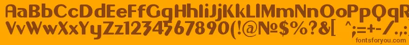 Gilgongo Font – Brown Fonts on Orange Background