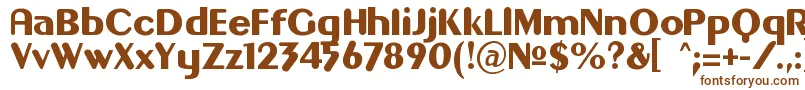 フォントGilgongo – 白い背景に茶色のフォント