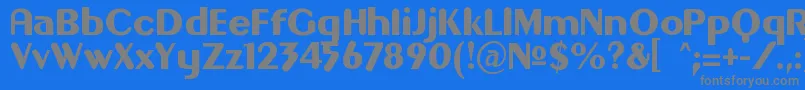 フォントGilgongo – 青い背景に灰色の文字