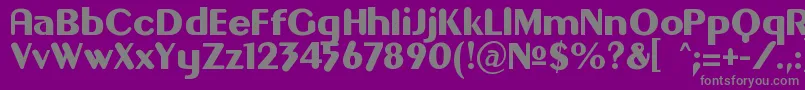 フォントGilgongo – 紫の背景に灰色の文字