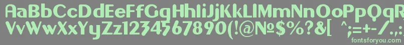 Gilgongo Font – Green Fonts on Gray Background