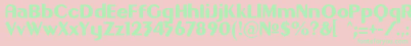 Gilgongo Font – Green Fonts on Pink Background