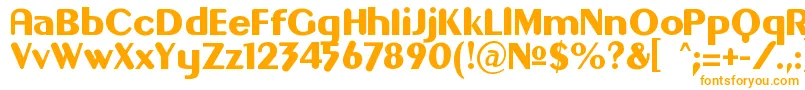Gilgongo Font – Orange Fonts on White Background