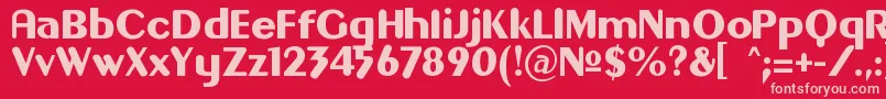 Шрифт Gilgongo – розовые шрифты на красном фоне