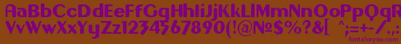 Gilgongo Font – Purple Fonts on Brown Background