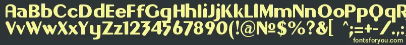 フォントGilgongo – 黒い背景に黄色の文字
