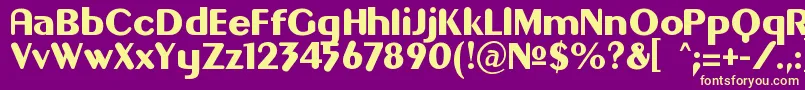 Gilgongo Font – Yellow Fonts on Purple Background