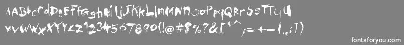 Institut Font – White Fonts on Gray Background