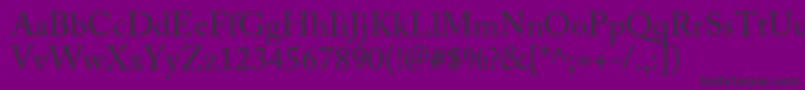 AcaslonproRegular Font – Black Fonts on Purple Background