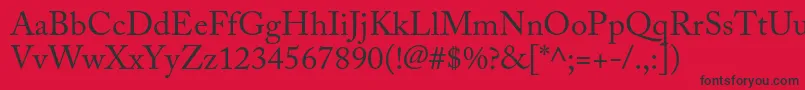 AcaslonproRegular Font – Black Fonts on Red Background