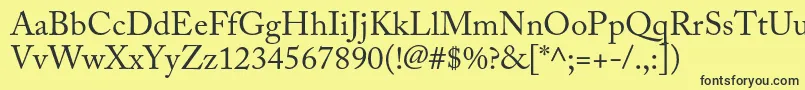 AcaslonproRegular Font – Black Fonts on Yellow Background