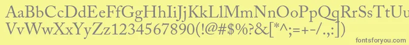 AcaslonproRegular Font – Gray Fonts on Yellow Background