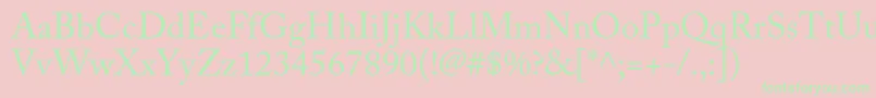 Шрифт AcaslonproRegular – зелёные шрифты на розовом фоне