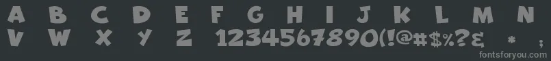 Freakomix-Schriftart – Graue Schriften auf schwarzem Hintergrund