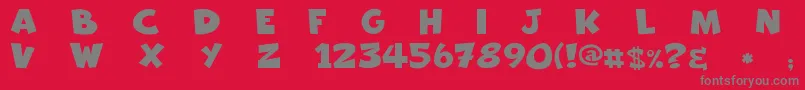 Freakomix Font – Gray Fonts on Red Background
