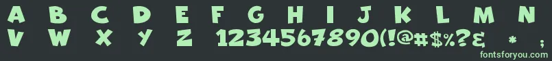 Freakomix Font – Green Fonts on Black Background