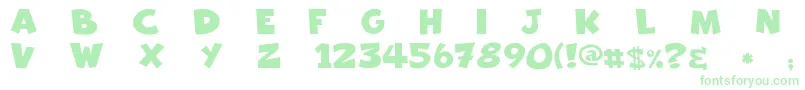 Freakomix Font – Green Fonts on White Background