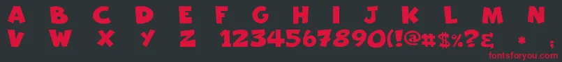 Freakomix Font – Red Fonts on Black Background