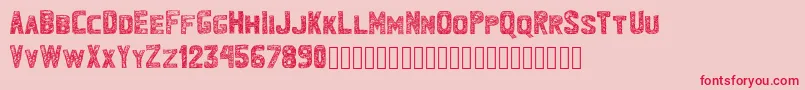 Bandhemwatu Font – Red Fonts on Pink Background