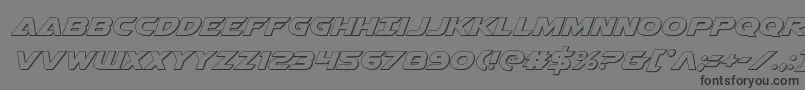 Airstrike3D-Schriftart – Schwarze Schriften auf grauem Hintergrund
