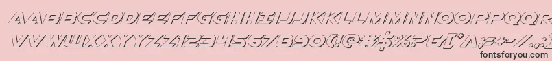 Airstrike3D Font – Black Fonts on Pink Background