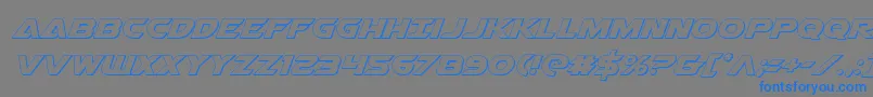 Airstrike3D Font – Blue Fonts on Gray Background