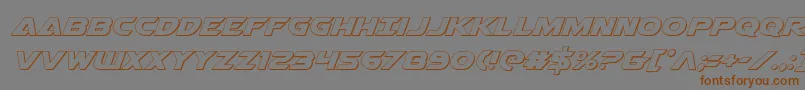 Airstrike3D Font – Brown Fonts on Gray Background