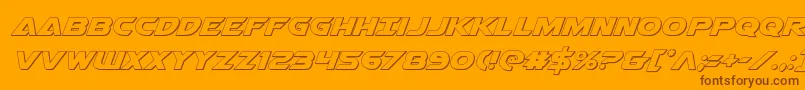 Airstrike3D Font – Brown Fonts on Orange Background