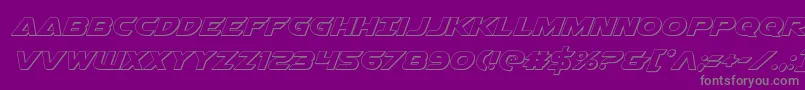 fuente Airstrike3D – Fuentes Grises Sobre Fondo Morado