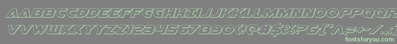 Airstrike3D-Schriftart – Grüne Schriften auf grauem Hintergrund