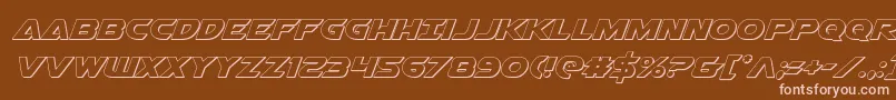 Airstrike3D Font – Pink Fonts on Brown Background