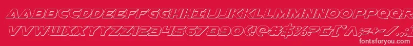 Airstrike3D Font – Pink Fonts on Red Background