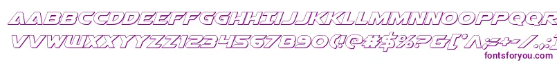 Шрифт Airstrike3D – фиолетовые шрифты