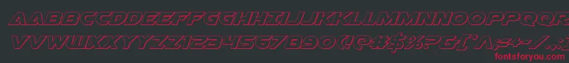 Airstrike3D Font – Red Fonts on Black Background