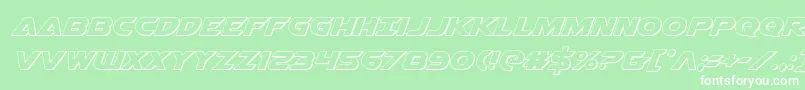 Airstrike3D Font – White Fonts on Green Background