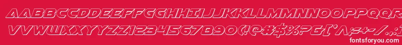 Airstrike3D Font – White Fonts on Red Background