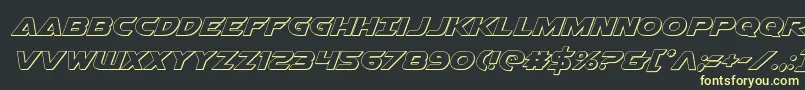 Airstrike3D Font – Yellow Fonts on Black Background
