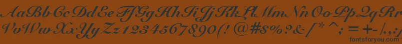 SnellBlackBt-Schriftart – Schwarze Schriften auf braunem Hintergrund