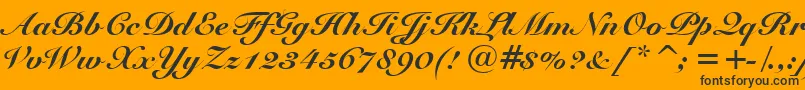 SnellBlackBt-Schriftart – Schwarze Schriften auf orangefarbenem Hintergrund