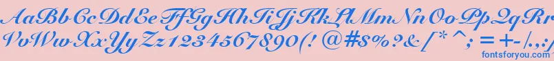 Saiba mais sobre a fonte SnellBlackBt Fonte SnellBlackBt – fontes azuis em um fundo rosa