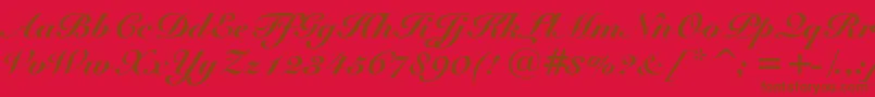 SnellBlackBt Font – Brown Fonts on Red Background