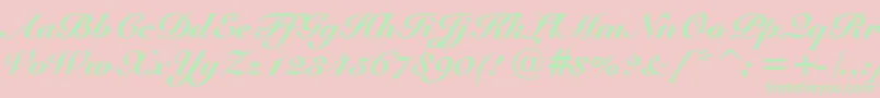 SnellBlackBt Font – Green Fonts on Pink Background