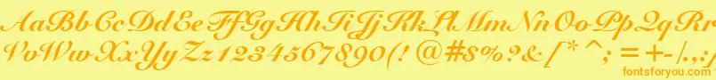 fuente SnellBlackBt – Fuentes Naranjas Sobre Fondo Amarillo