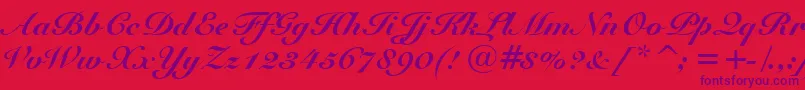 Weitere Informationen zur SnellBlackBt-Schriftart SnellBlackBt-Schriftart – Violette Schriften auf rotem Hintergrund