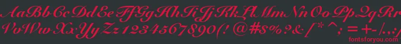SnellBlackBt Font – Red Fonts on Black Background