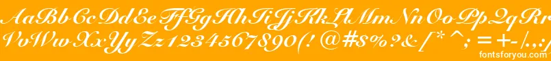 フォントSnellBlackBt – オレンジの背景に白い文字