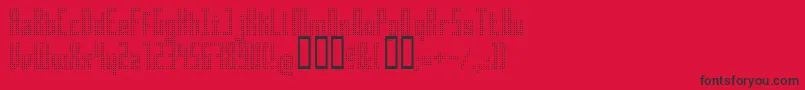 フォントSuperaircraft – 赤い背景に黒い文字