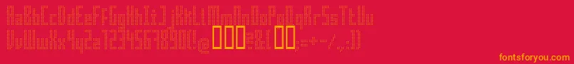 Superaircraft Font – Orange Fonts on Red Background