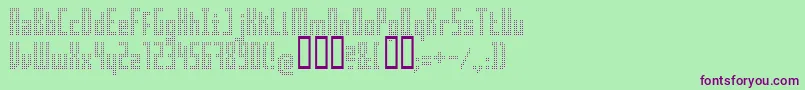 Superaircraft Font – Purple Fonts on Green Background