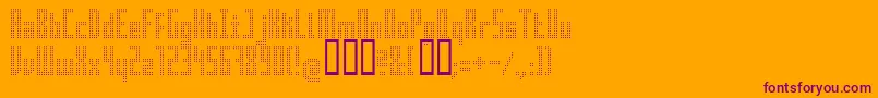 Superaircraft Font – Purple Fonts on Orange Background